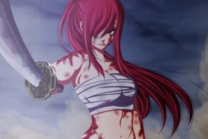 fairy, Tale, Of, The, Tail, Erza, Scarlet, Fairy, Tail, Art, Anime, Sword, Red, Hair