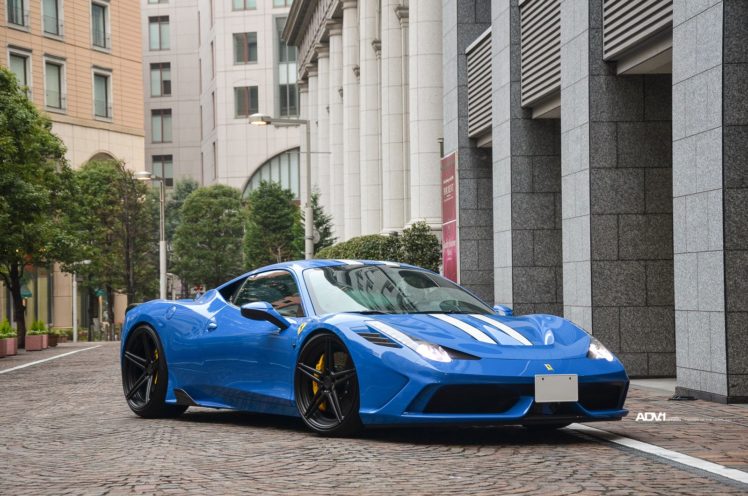Blue Ferrari 458 Speciale Cars Adv1 Wheels Wallpapers Hd Desktop And Mobile Backgrounds