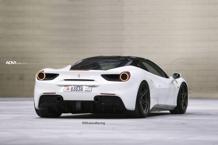 white, Ferrari, 488, Gtb, Adv1, Forged, Wheels, Cars Wallpapers HD / Desktop  and Mobile Backgrounds