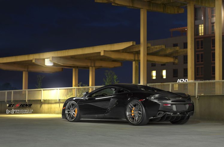 black, Mclaren, 570s, Wheels, Adv1, Cars HD Wallpaper Desktop Background