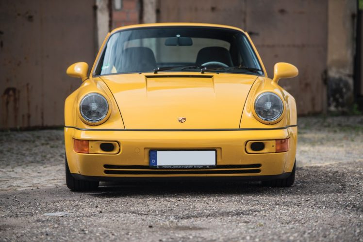 porsche, 911, Turbo, S,  3, 3 , Leichtbau, Prototyp,  964 , Cars, Yellow, 1992 HD Wallpaper Desktop Background