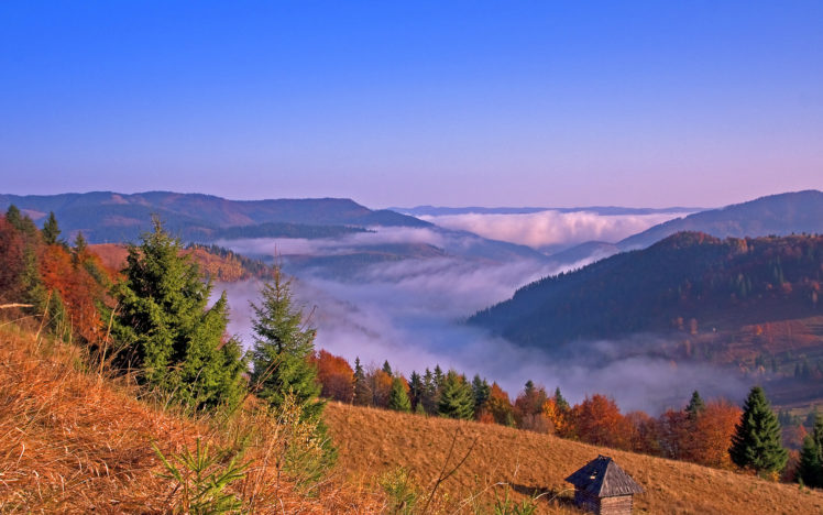 fall, Hills, Mountains, Trees, Landscape HD Wallpaper Desktop Background
