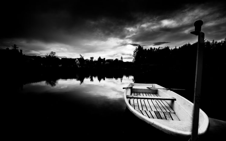 lake, Boat, Mood HD Wallpaper Desktop Background