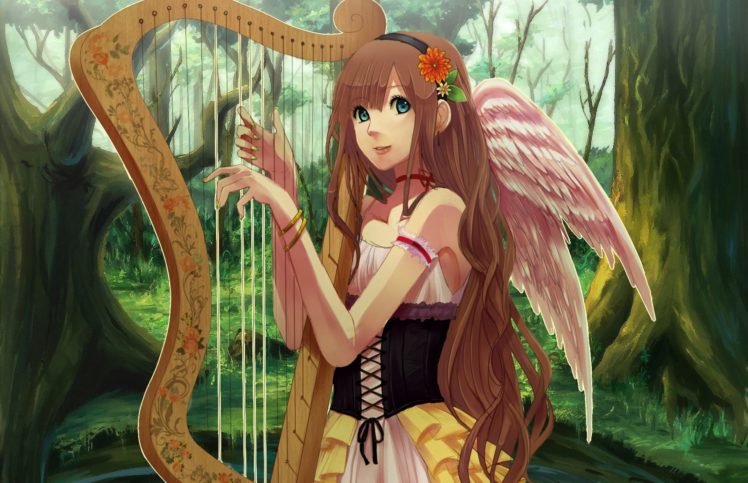 original, Angels, Wings, Fantasy, Girls, Anime HD Wallpaper Desktop Background