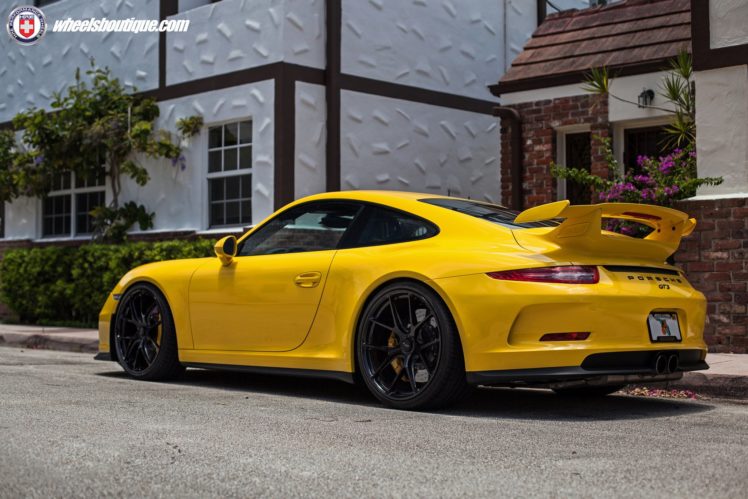 , Porsche, 991, Gt3, Cars, Yellow, Hre, Wheels HD Wallpaper Desktop Background