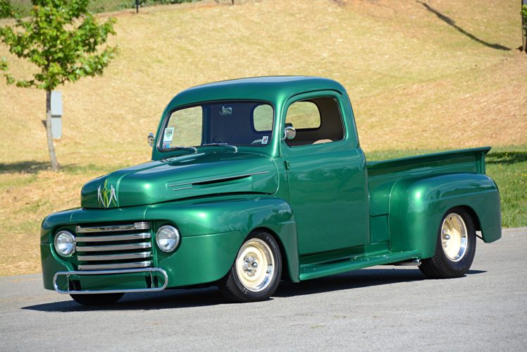 1950, Ford, F 1, Pickup, Truck, Classic HD Wallpaper Desktop Background