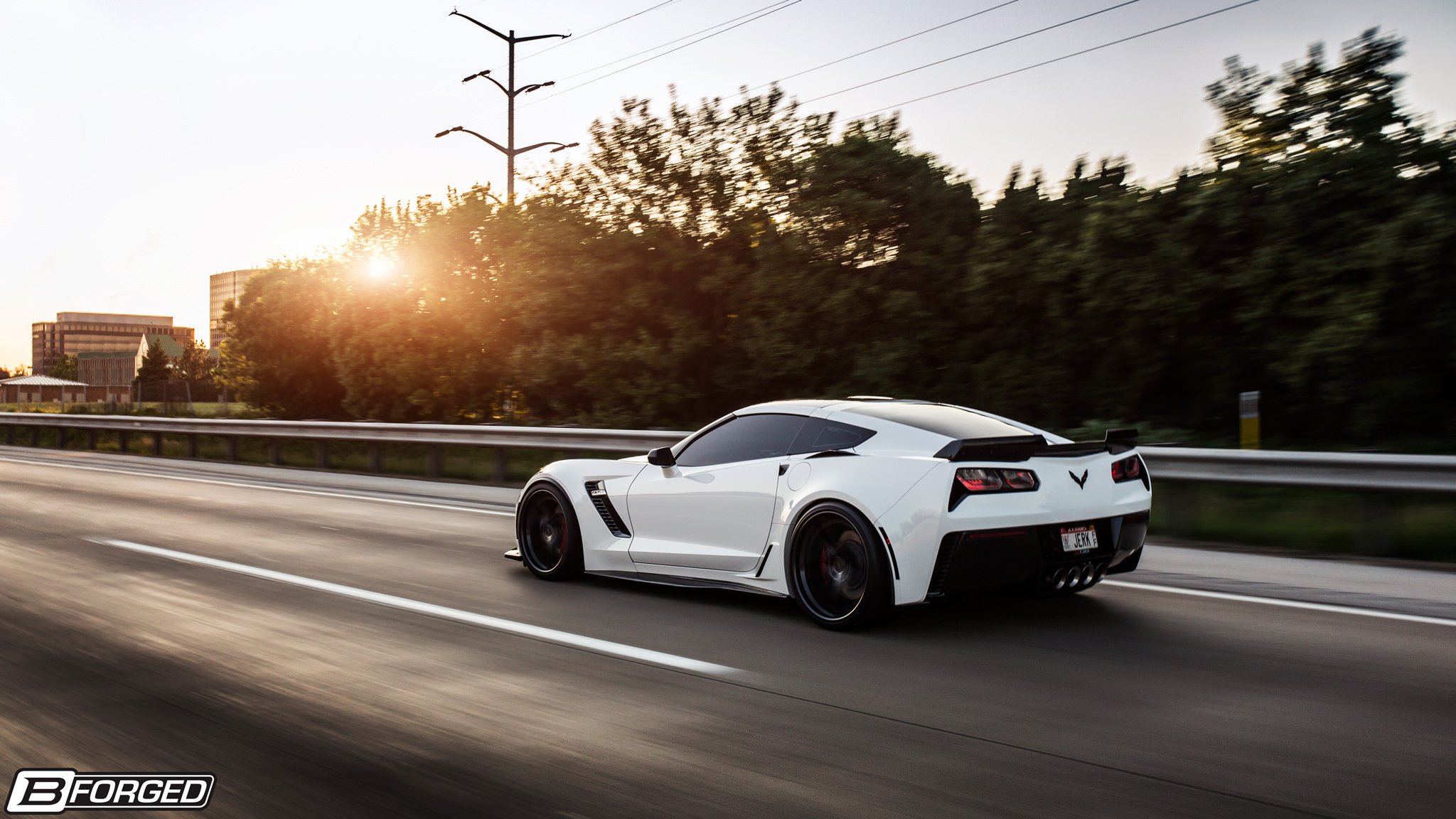 C7 , Chevy, Cars, White, Z06, Corvette, B Forged Wallpapers HD ...