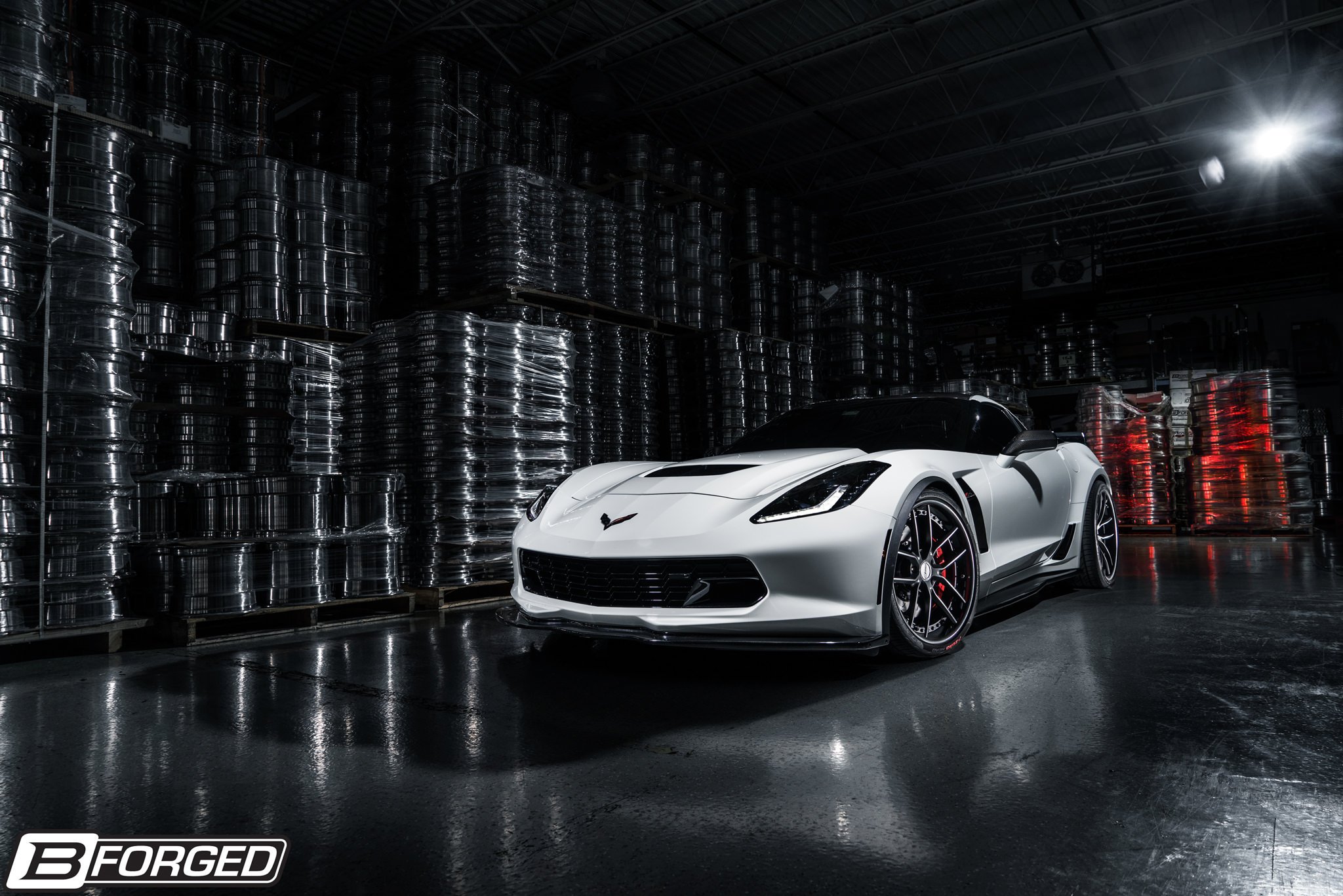 C7 , Chevy, Cars, White, Z06, Corvette, B Forged Wallpapers HD ...