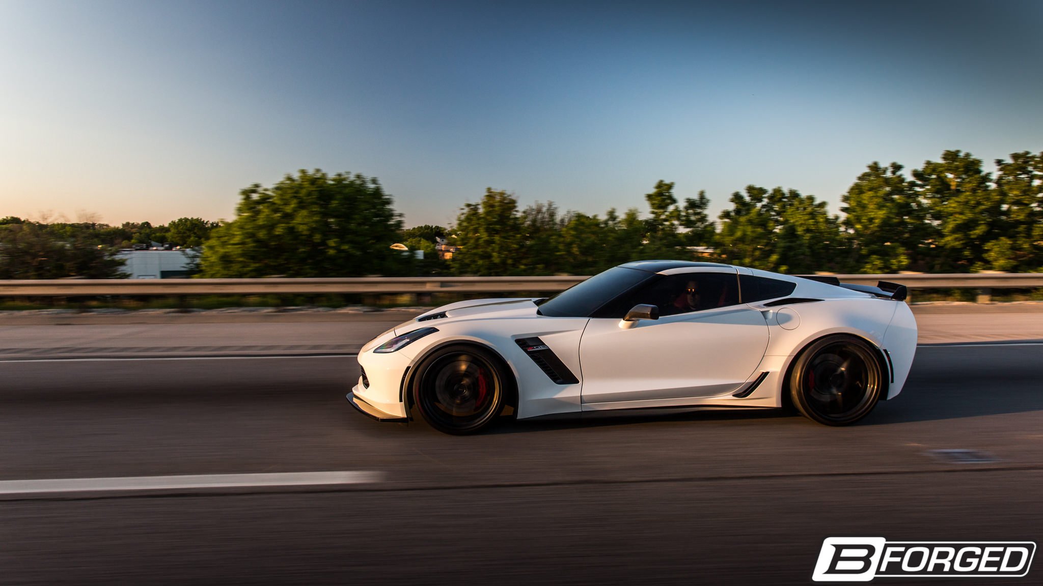 c7 , Chevy, Cars, White, Z06, Corvette, B forged Wallpaper