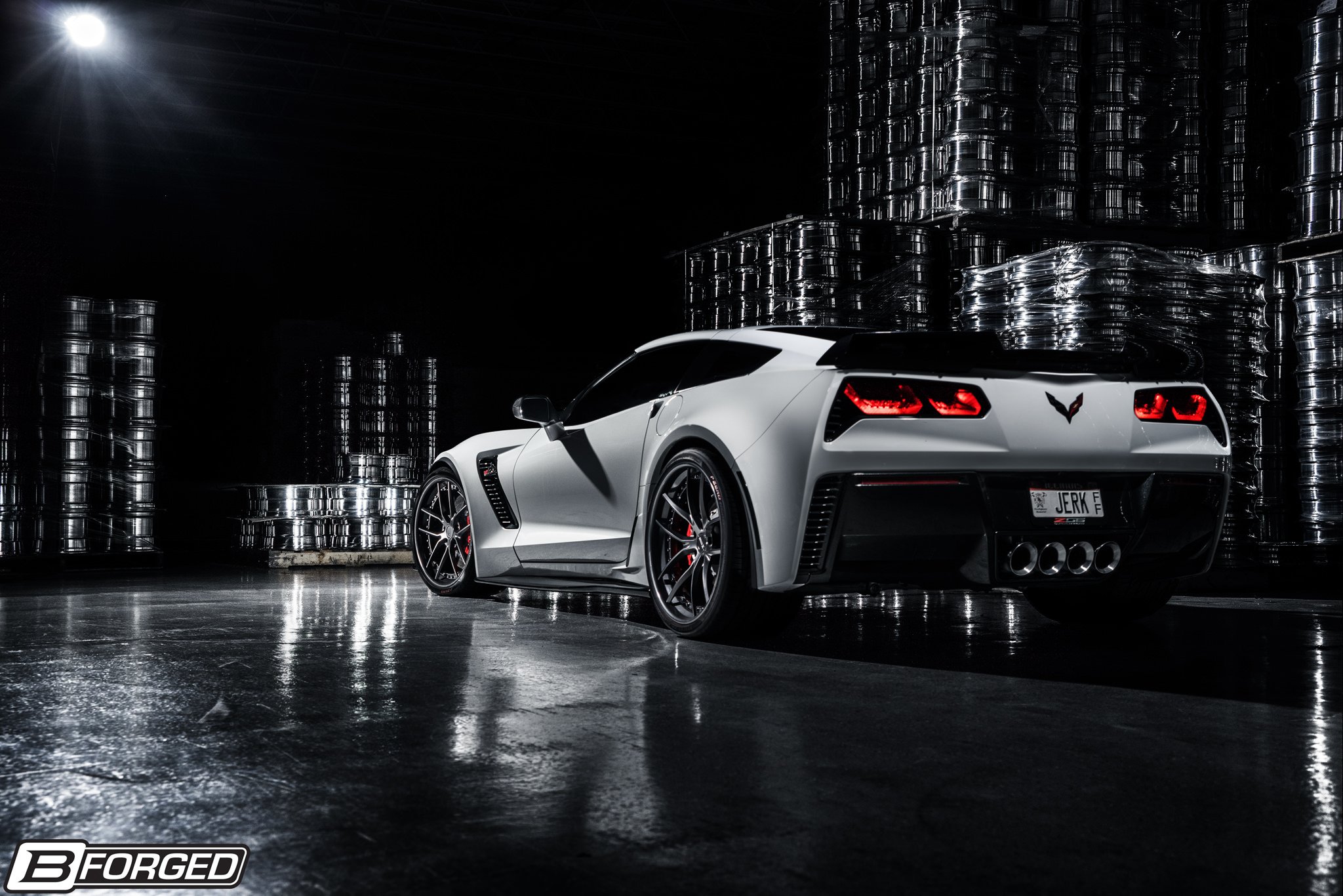 C7 , Chevy, Cars, White, Z06, Corvette, B Forged Wallpapers HD ...