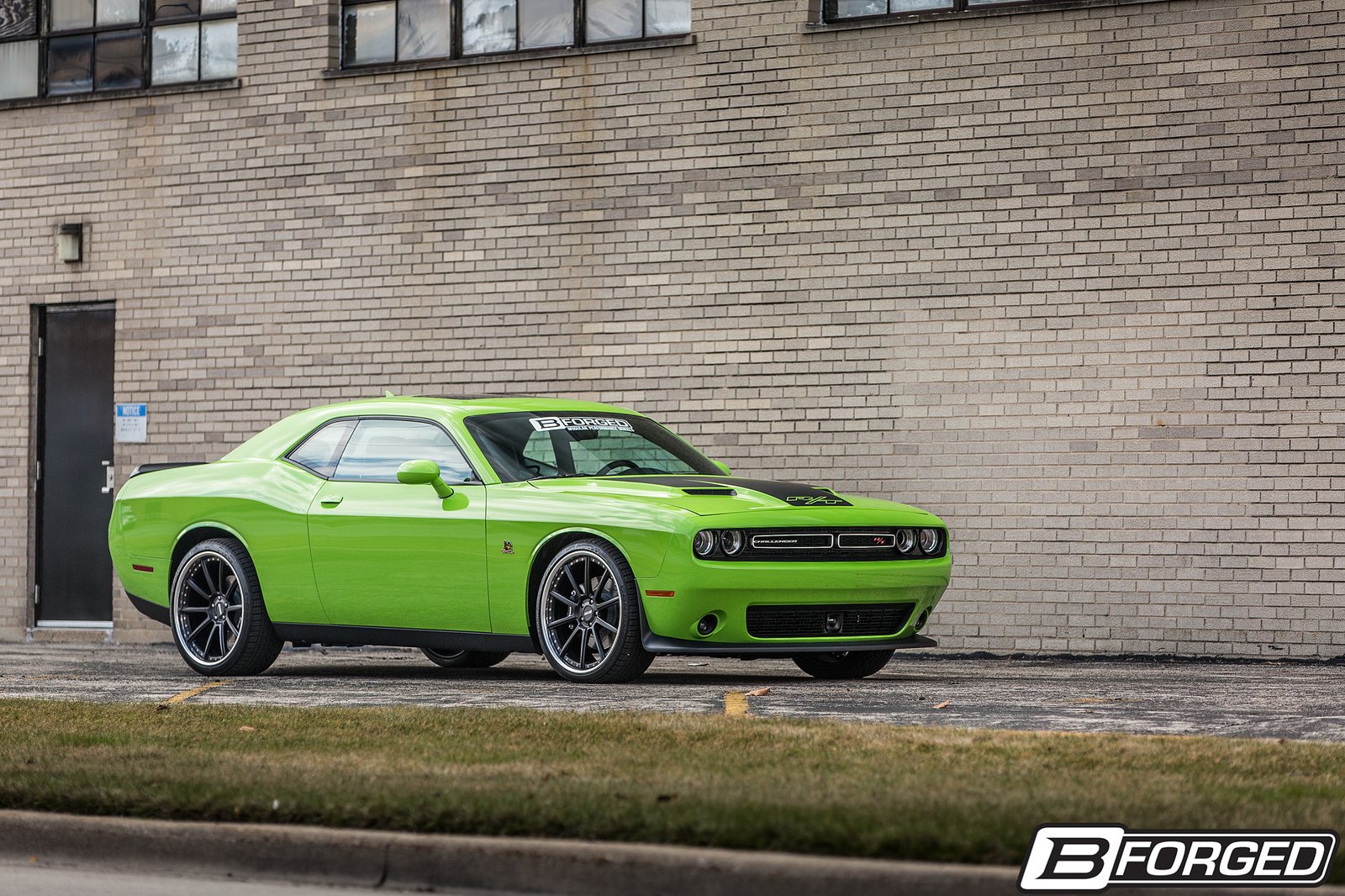 b forged, Wheel, Dodge, Challenger, Cars, Green Wallpaper