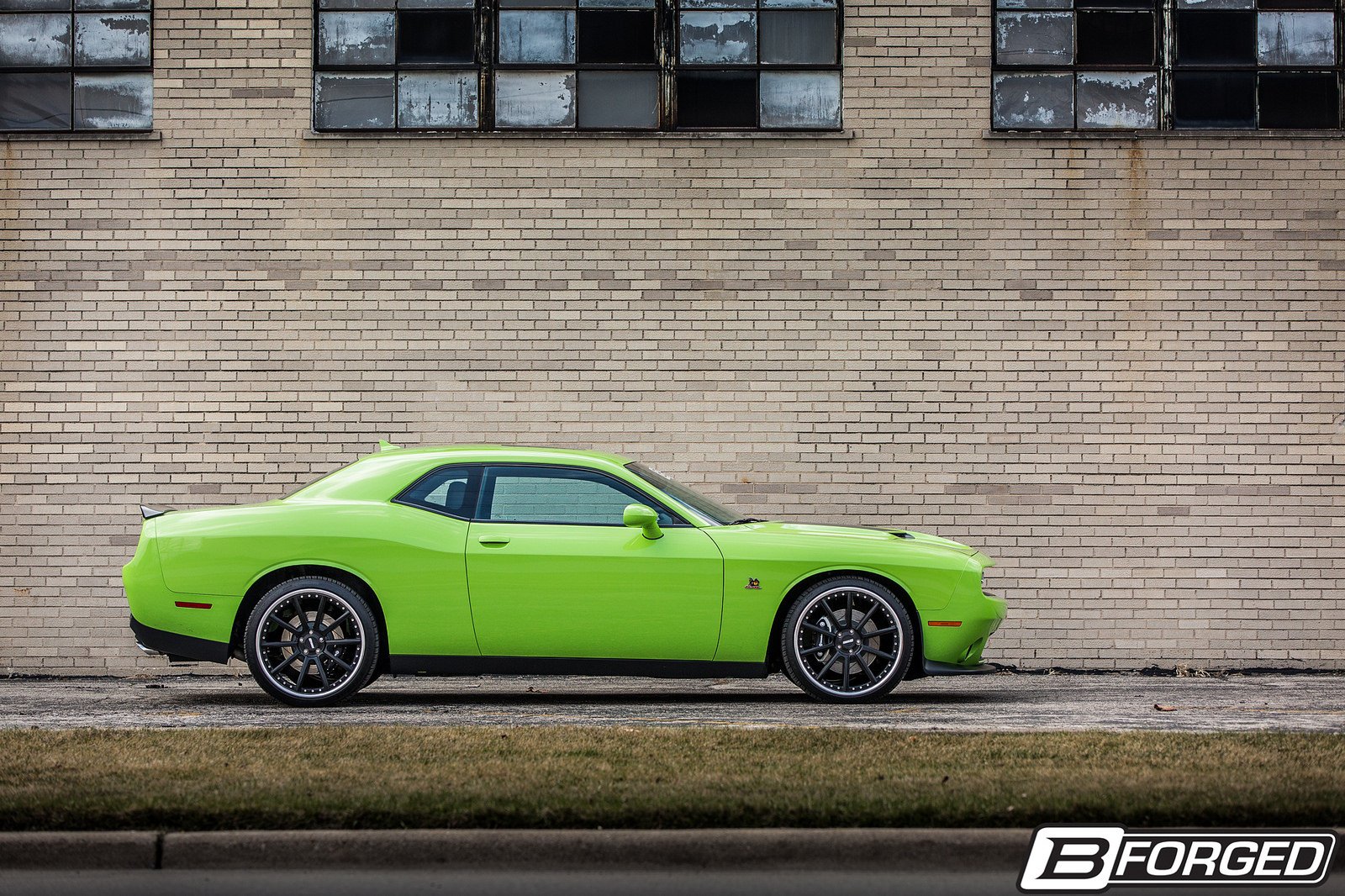 b forged, Wheel, Dodge, Challenger, Cars, Green Wallpaper