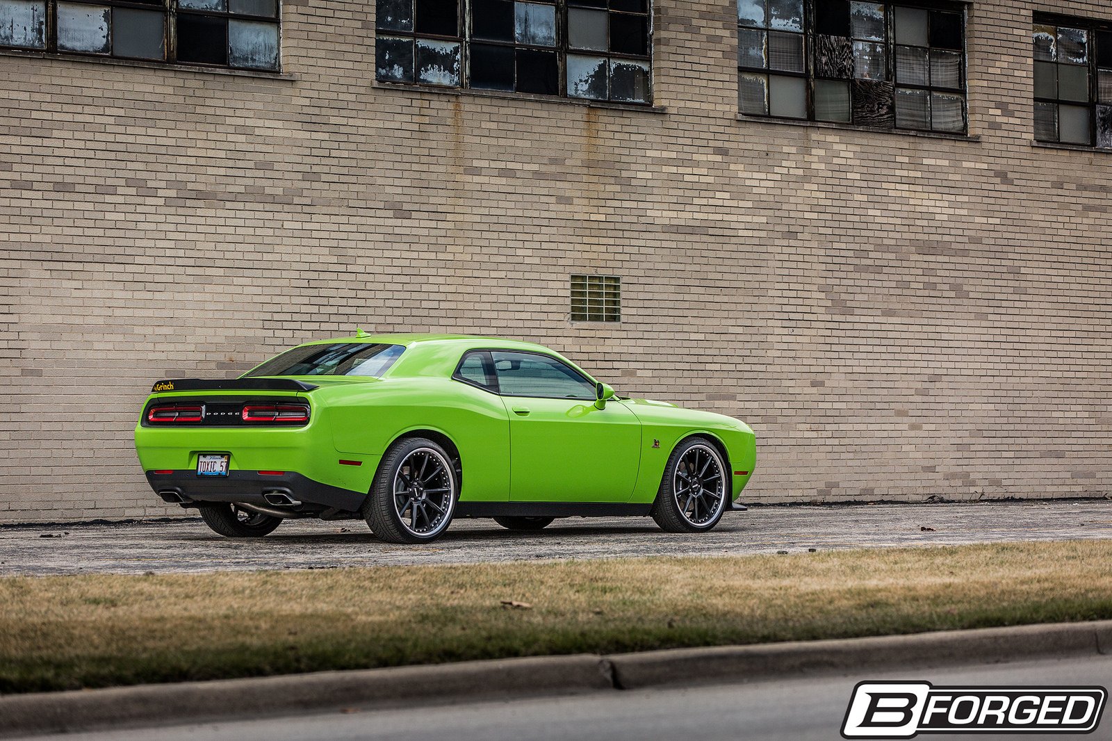 b forged, Wheel, Dodge, Challenger, Cars, Green Wallpaper