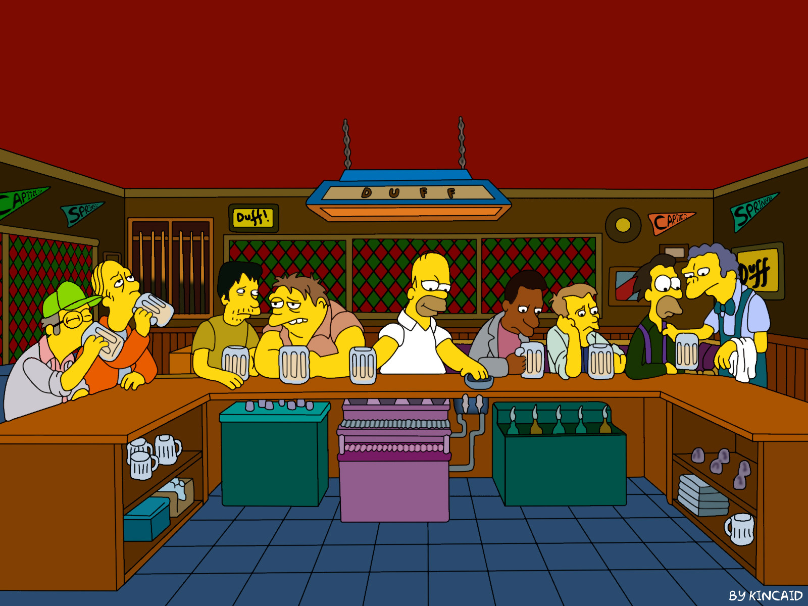 the, Last, Supper, The, Simpsons Wallpaper