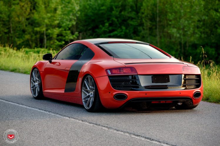 red, Audi, R8, Vossen, Wheels, Cars HD Wallpaper Desktop Background