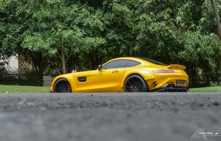 yellow, Mercedes, Amg, Gts, Vossen, Wheels, Cars HD Wallpaper Desktop Background