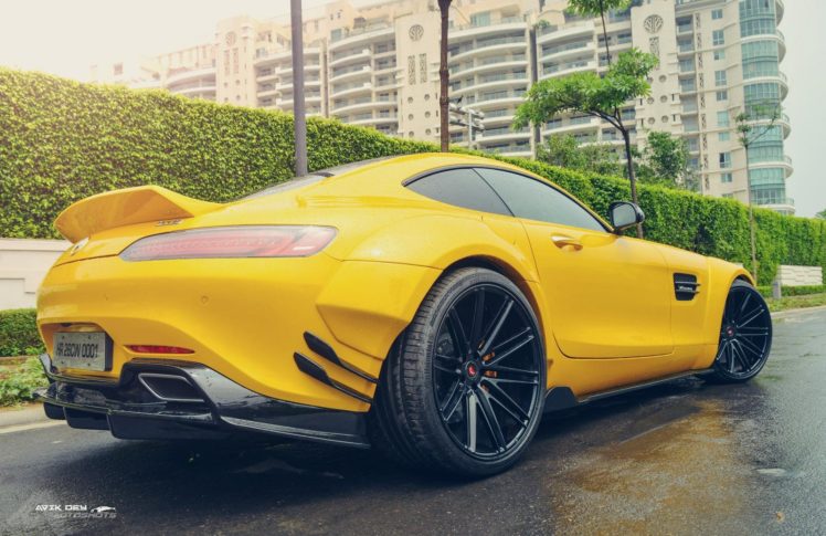 yellow, Mercedes, Amg, Gts, Vossen, Wheels, Cars HD Wallpaper Desktop Background