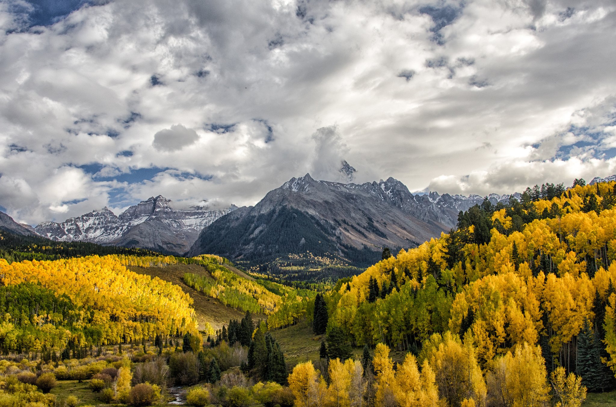colorado, Fall, Mountains, Forest, Clouds, Autumn, 2048x1356 Wallpaper