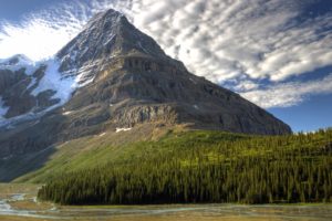 landscape, Mountains, Trees, Clouds, Mount, Robson, 2560×1600