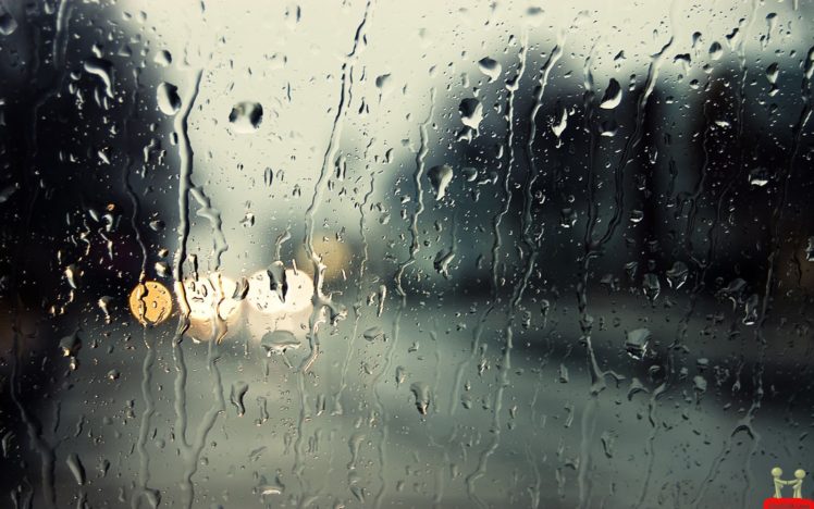 26 rain drops falling on glass HD Wallpaper Desktop Background