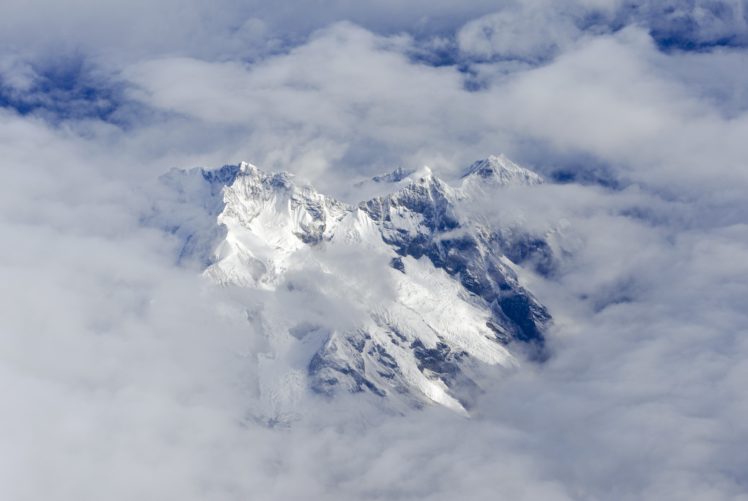 sky, Clouds, Mountains, Peaks, Snow, 3872×2592 HD Wallpaper Desktop Background