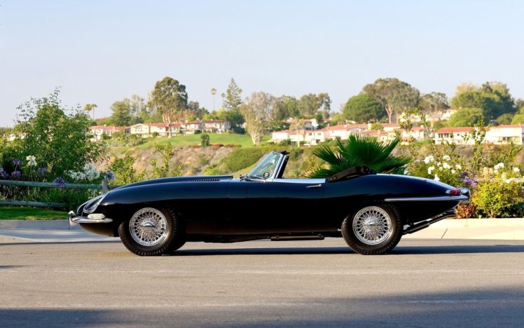 cars, Classic1967, Jaguar, E type, Series, 1, Roadster, Triple, Black HD Wallpaper Desktop Background