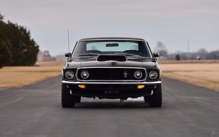 1969, Cars, Fastback, Ford, Mustang, Boss, 429, Black, Jade HD Wallpaper Desktop Background