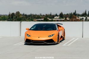 , Orange, Lamborghini, Huracan, Cars