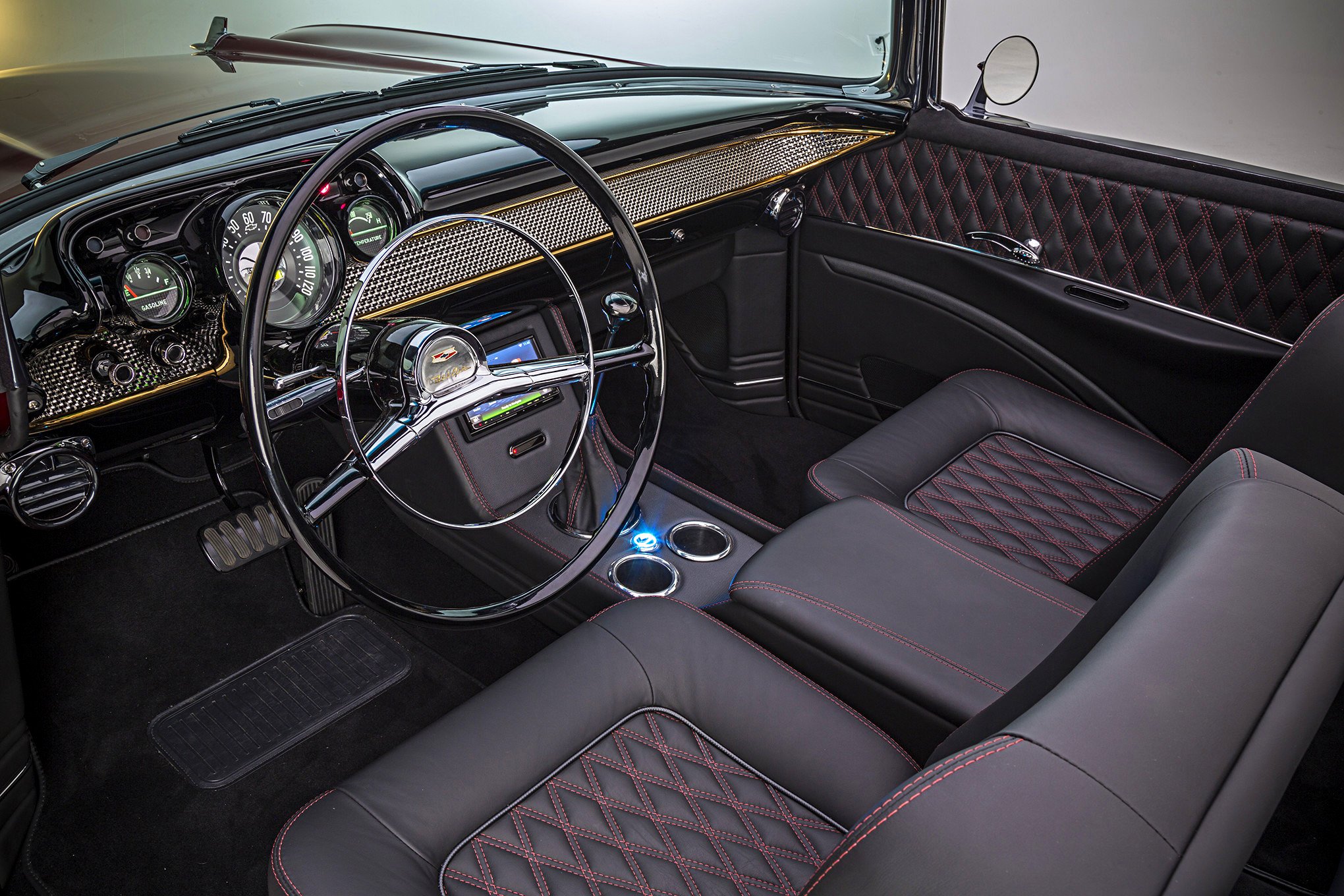 1957, Chevrolet, Bel, Air, Convertible, Modified, Classic, Cars Wallpaper