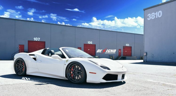 white, Ferrari, 488, Spider, Cars, 2016 HD Wallpaper Desktop Background
