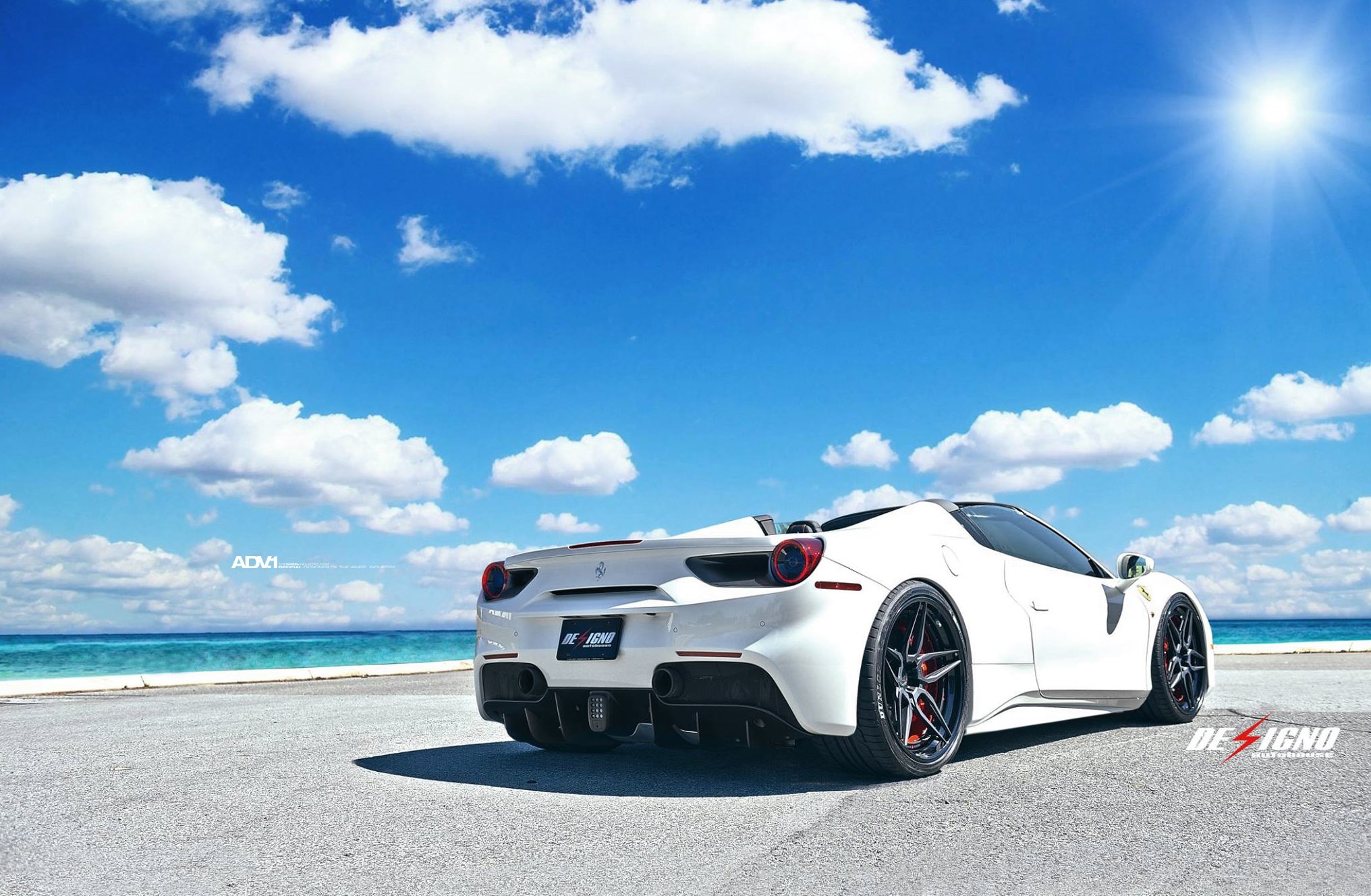 Ferrari 488 GTB белая