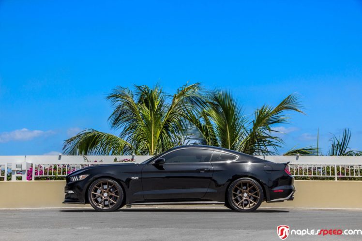 ford, Mustang, 2016, Black, Cars, Vossen, Wheel HD Wallpaper Desktop Background