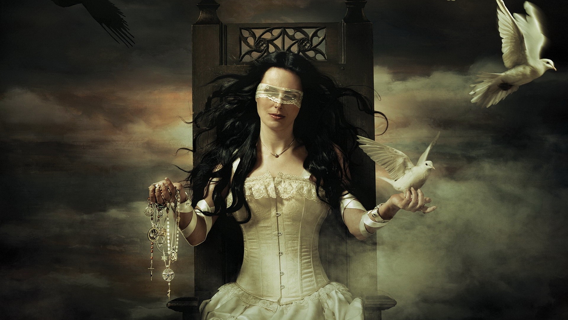 within, Temptation, Gothic, Metal, Symphonic, Sharon, Heavy, Adel, Fantasy, Bokeh, Mood Wallpaper