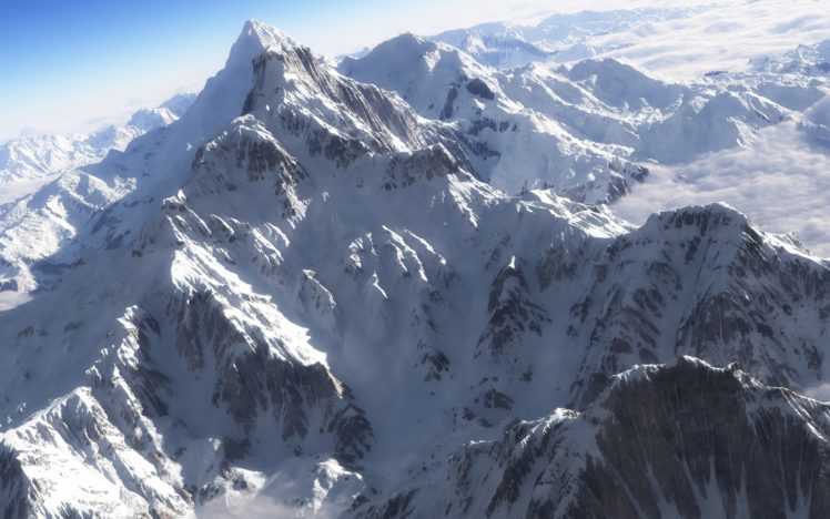 snow, Mountain, Ridge, Mountains, Artvid, Vertices HD Wallpaper Desktop Background