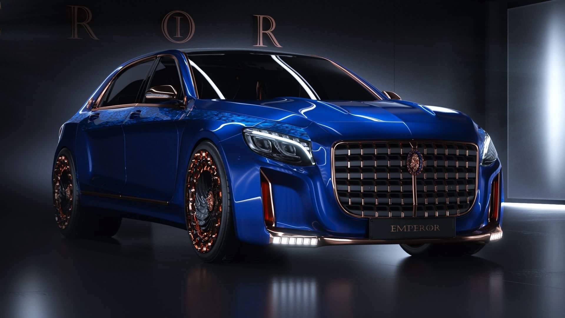 , 2016, Scaldarsi, Emperor, Mercedes, S600, Blue, Cars, Modified Wallpaper