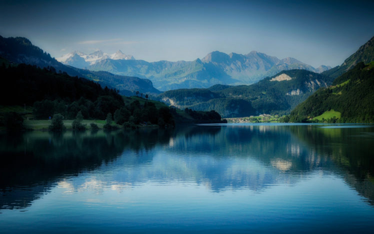 mountain, Forest, Lake, Landscape, Reflection HD Wallpaper Desktop Background