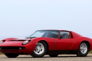 1968, Lamborghini, Miura, P400, Cars, Classic, Red
