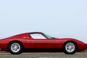 1968, Lamborghini, Miura, P400, Cars, Classic, Red