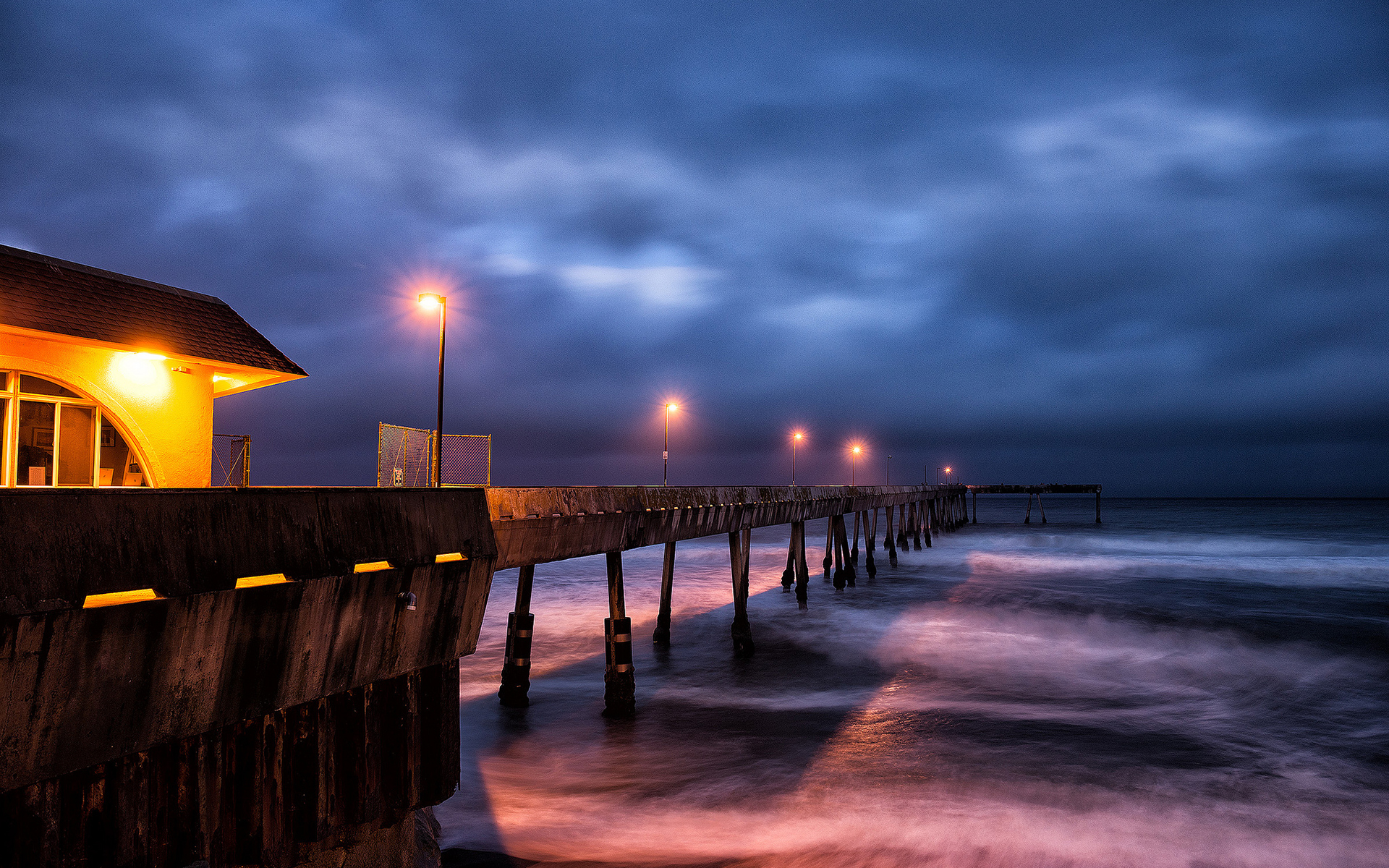 dock, Ocean Wallpaper