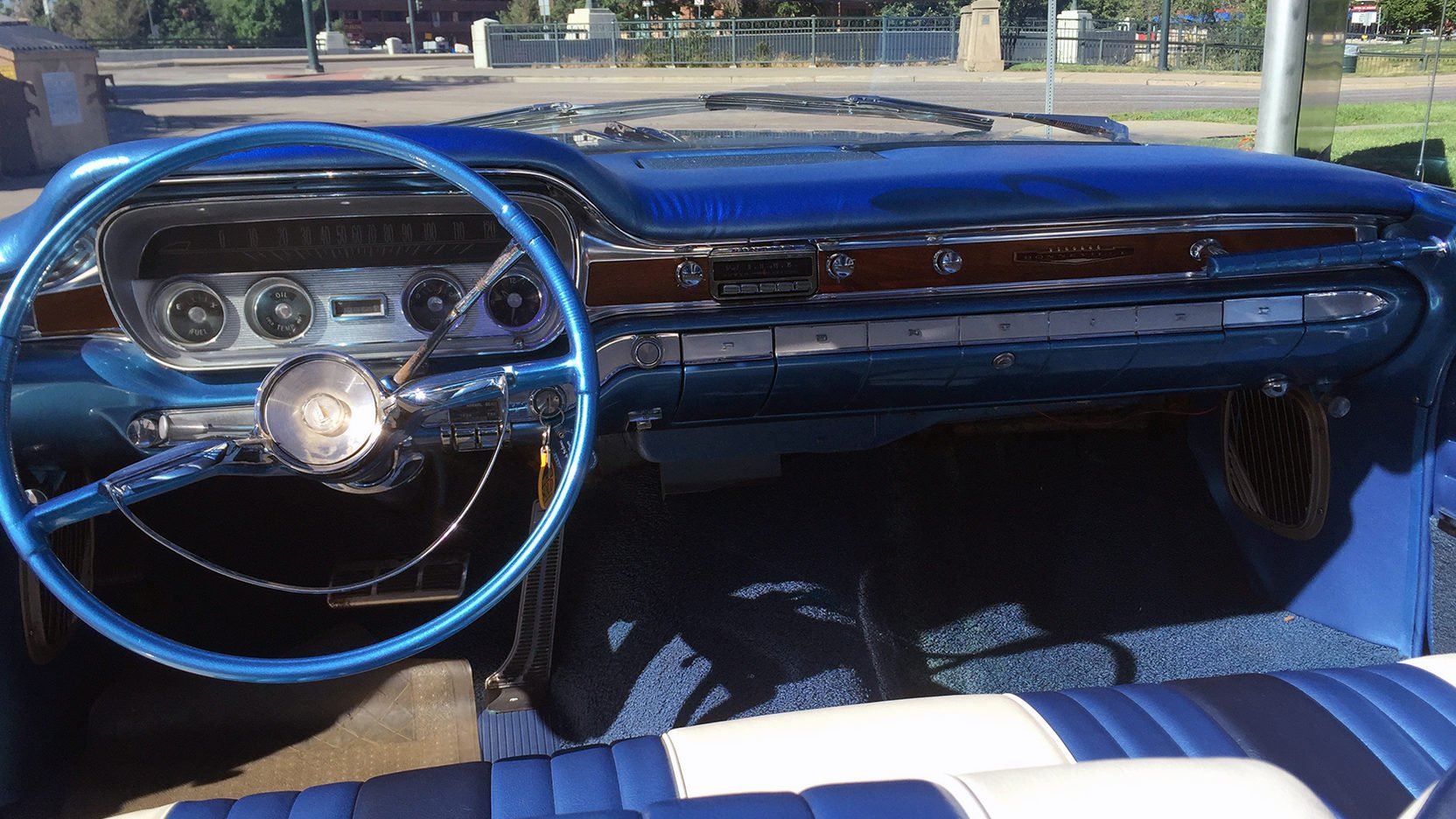 1960, Pontiac, Bonneville, Convertible, Classic, Cars, Blue Wallpaper
