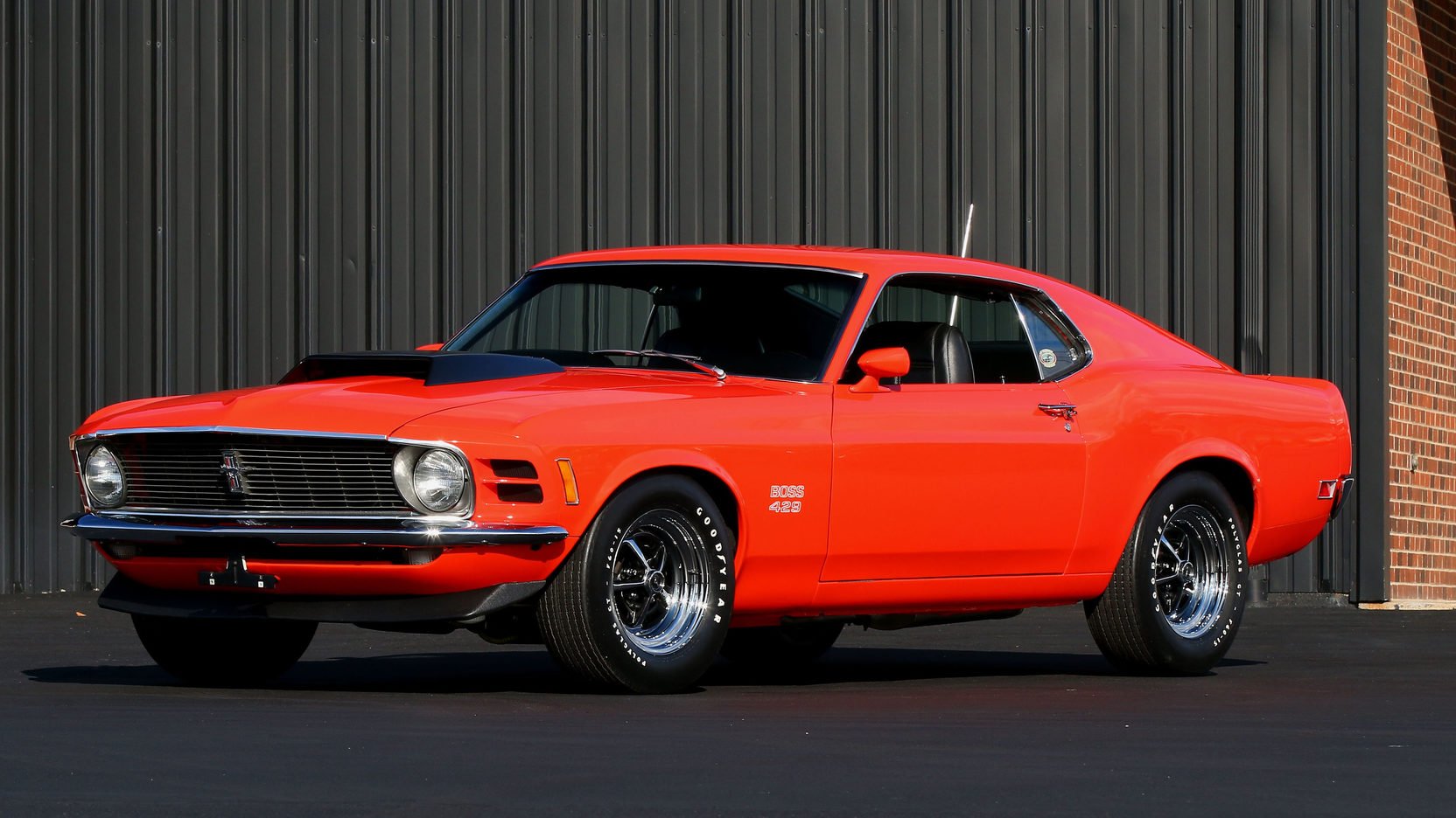 1970, Ford, Mustang, Boss, 429, Fastback, Cars, Orange Wallpaper