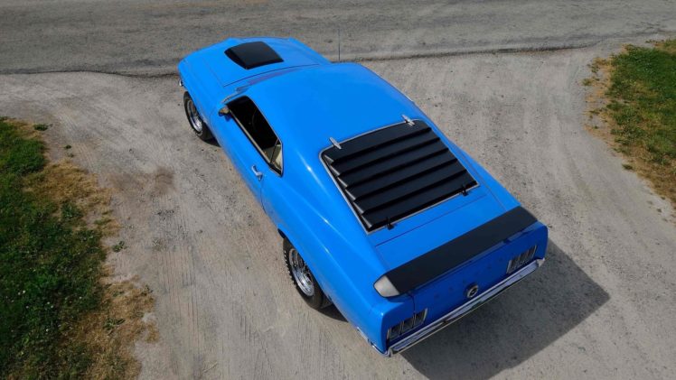 1970, Ford, Mustang, Boss, 429, Fastback, Cars, Blue HD Wallpaper Desktop Background