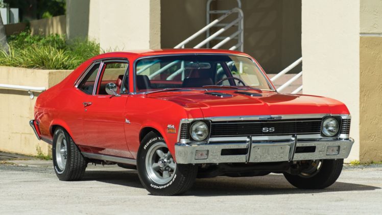 1970, Chevrolet, Nova, 454, Coupe, Cars, Red HD Wallpaper Desktop Background