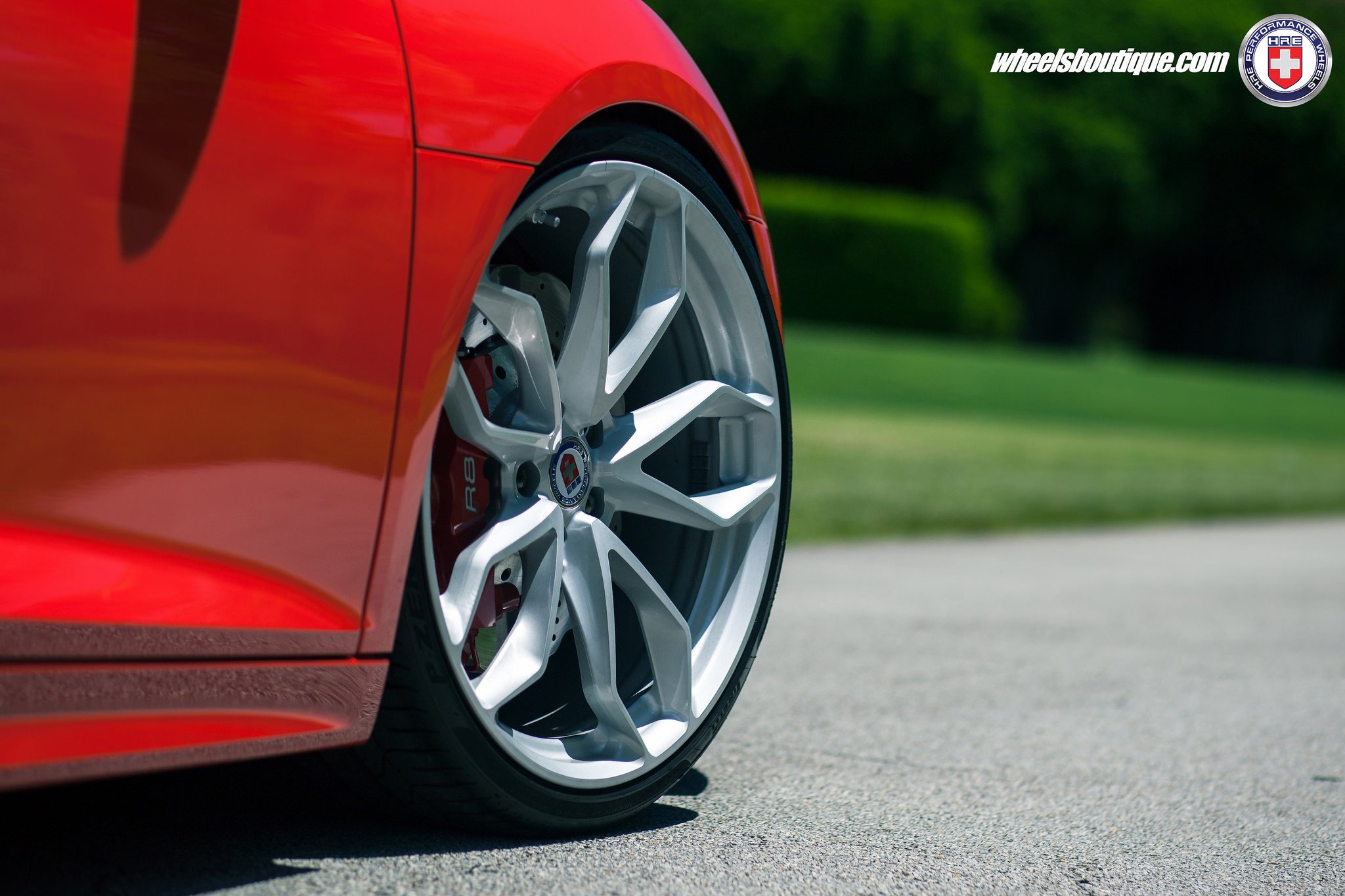 audi, R8, V10, Cars, Red, Hre, Wheels Wallpaper