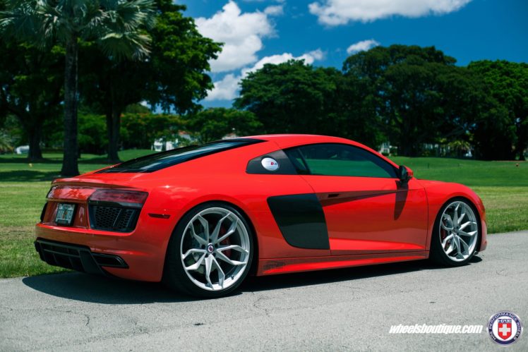 audi, R8, V10, Cars, Red, Hre, Wheels HD Wallpaper Desktop Background