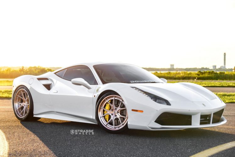 strasse, Wheels, Ferrari, 488, Gtb, Cars, White HD Wallpaper Desktop Background