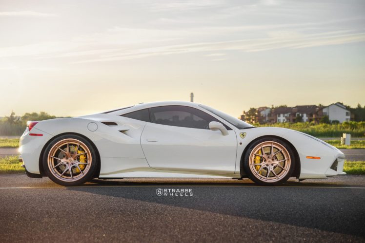 strasse, Wheels, Ferrari, 488, Gtb, Cars, White HD Wallpaper Desktop Background