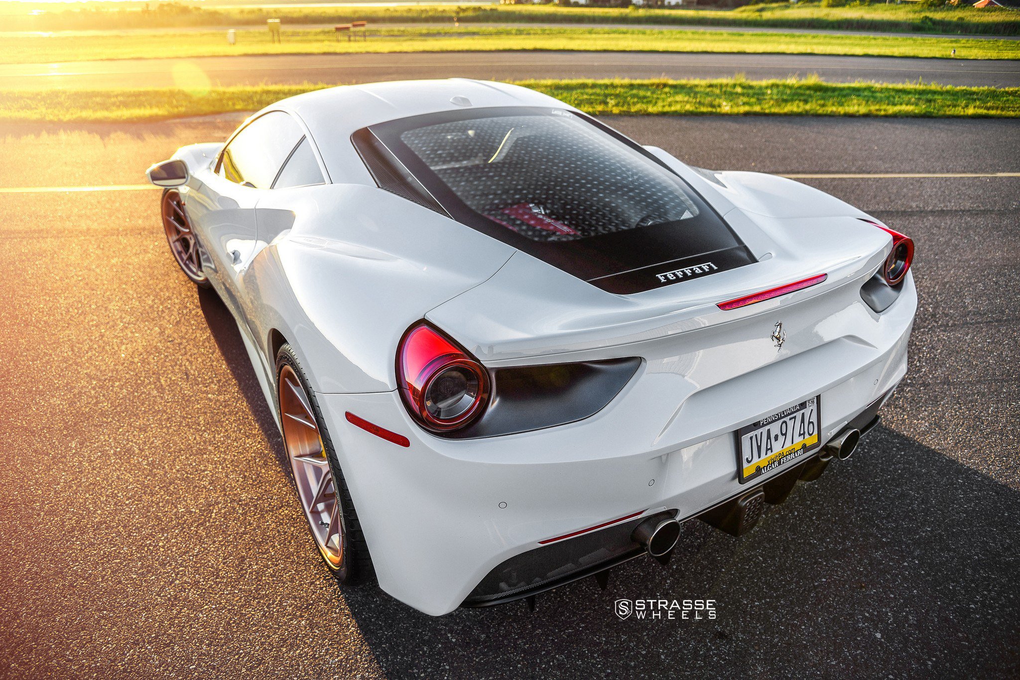 strasse, Wheels, Ferrari, 488, Gtb, Cars, White Wallpaper