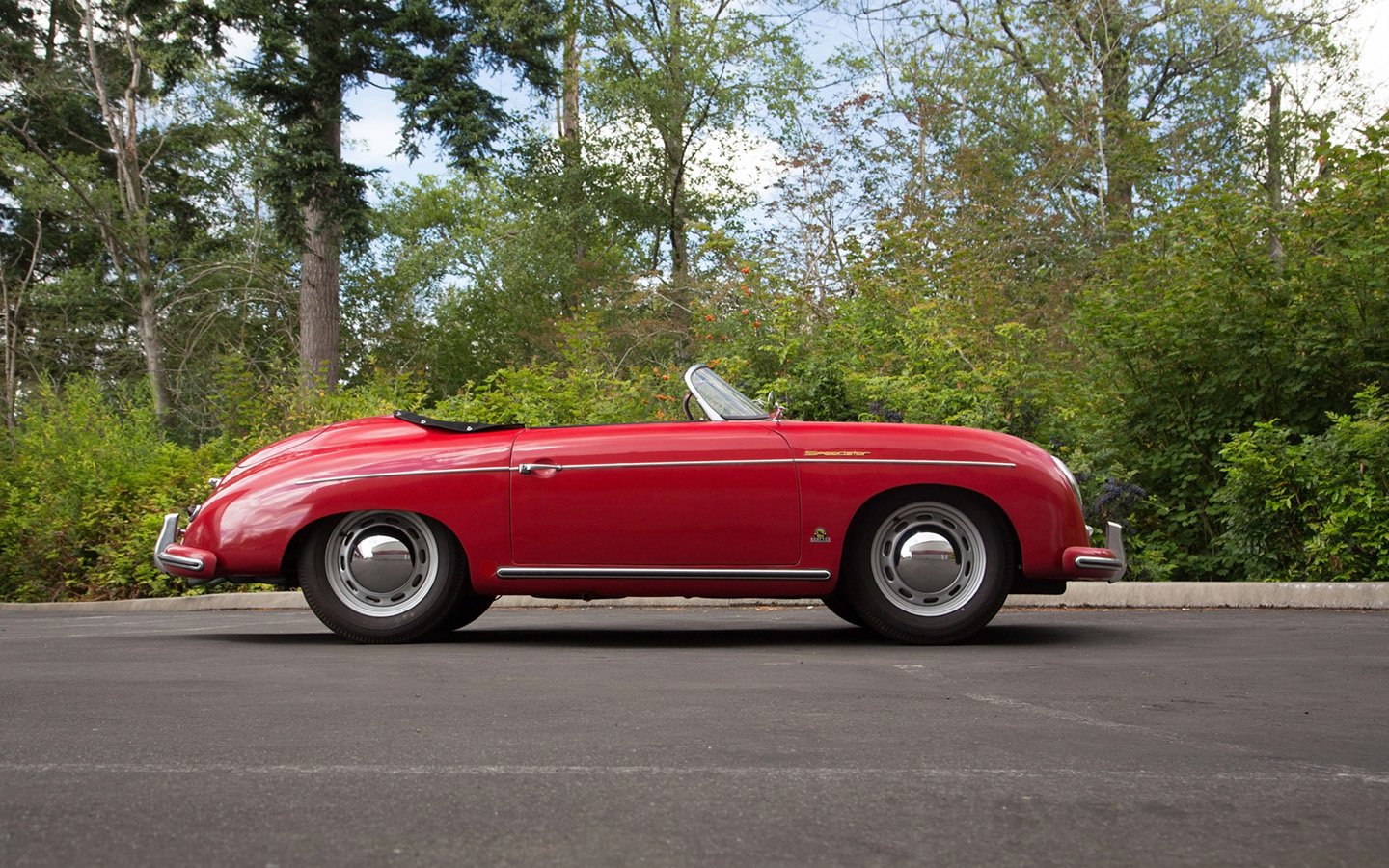 1954, Porsche, 356, Speedster, Signal, Red, Classic, Cars Wallpaper