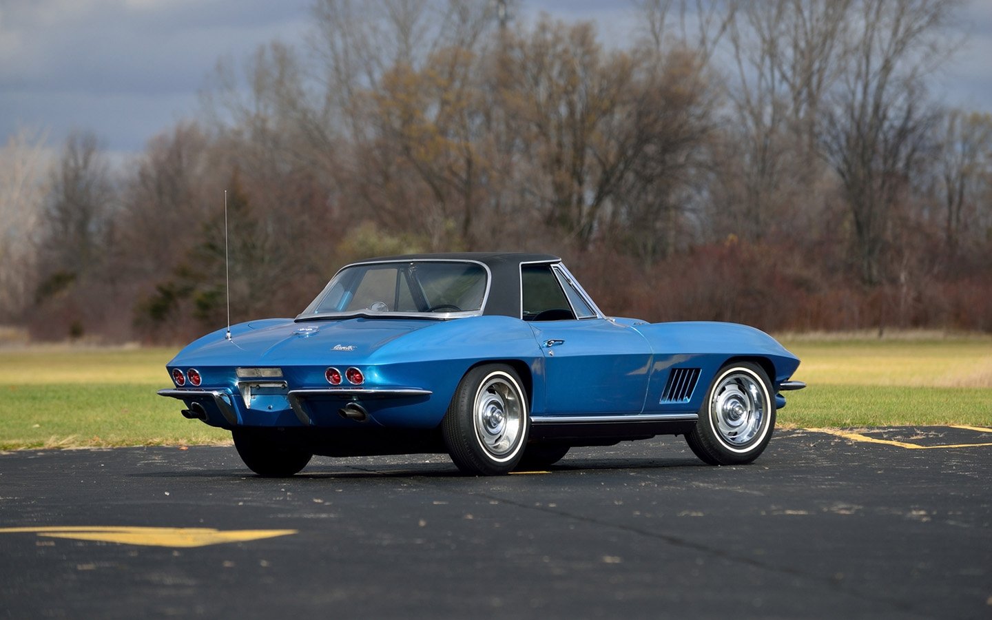 1967, Chevrolet, Corvette,  c2 , Convertible, Marina, Blue, Cars, Classic Wallpaper